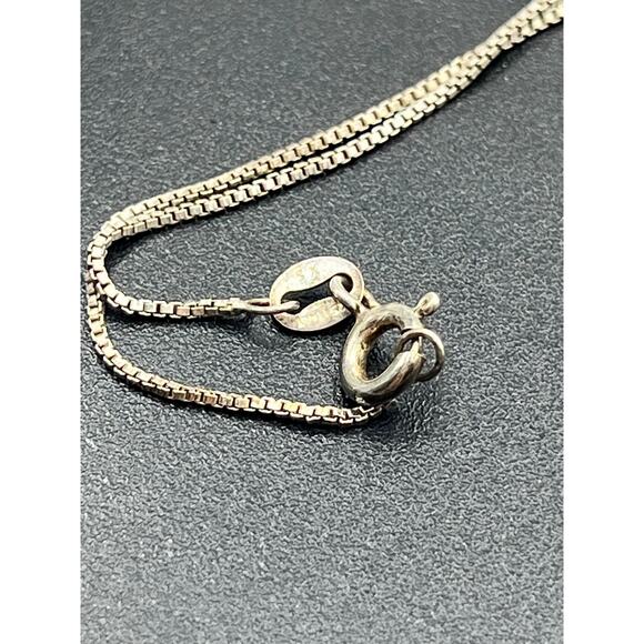 Vintage Sterling Silver Butterfly Pendant Amethyst Enamel 17" Box Chain Italy - Picture 11 of 13